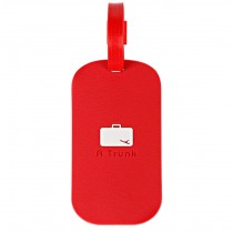 Set of 2 Travel Accessories RED Square-shape Travel Luggage Tags/ID Holder