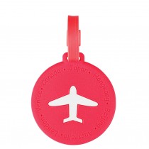 Set of 2 Travel Accessories PINK Round-shape Travel Luggage Tags/ID Holder
