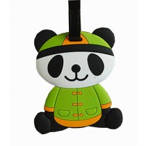 Lovely Cartoon Panda Travel Accessories Travelling Luggage Tag/ID Holder Green