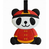 Lovely Cartoon Panda Travel Accessories Travelling Luggage Tag/ID Holder, Red