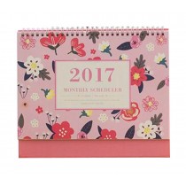 [Pink] September 2016 to December 2017 Calendar Office Desk Calendars