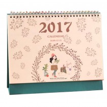 Office Desk Calendar Floral Desktop Calendar Sept 2016 to December 2017