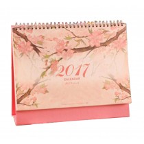 [Pink Flowers] September 2016 to December 2017 Office Desktop Calendar
