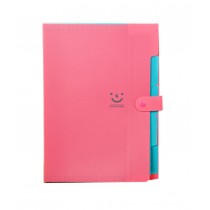 Stationery Office Supplies Folders A4 File Folders/Pockets, ROSE RED, 5 Layers