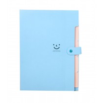 Stationery Office Supplies Folders A4 File Folders File Storage, BLUE, 5 Layers