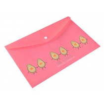Set of 4 Practical Stationery Folders Plastic File Folders/ Pouch, PINK