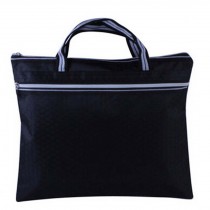 Black Canvas Bag Zipper Bags Briefcase Kits Multilayer Paper Bag Folders Package