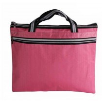 Pink Canvas Bag Zipper Bags Briefcase Kits Multilayer Paper Bag Folders Package