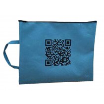 Korean Version Of The Simple A4 Paper Bags Zipper Portfolio Blue