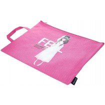 Zipper Bag A4 Information Kits Paper Bags Beautiful Girl Rose Red