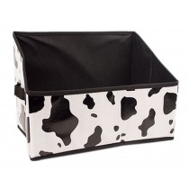Multipurpose Folding Storage Box for Office/Desk Organiser/Bookend, Milk