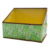 Multipurpose Folding Storage Box for Office/Desk Organiser/Bookend,Green Floral