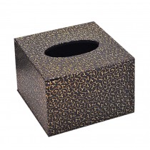 Continental Stylish Leather Tissue Boxes Square Wood Tissue Box