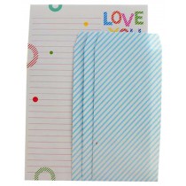 Set Of 2 Lovely Color Invitations Letterheads Envelopes Suit Cartoon Stationery