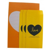 Set Of 2 Romantic Invitation Card Letterheads Envelopes Suit Letter Paper Love
