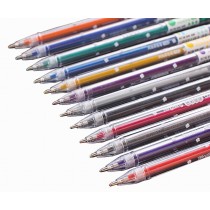 12pcs Pretty Color Gel Ink Pens Marker Pen Highlighters Shiny