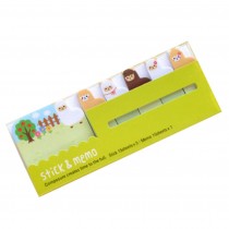 Set of 5 Mini Sticker Bookmark Sticky Notes (90 Pages/Set) [Sheep]