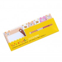 Set of 5 (90 Pages/Set) Super Cute Sticker Bookmark Sticky Notes