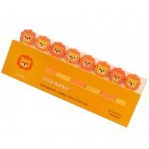 Set of 10, Cartoon Lion Sticker Bookmark Marker Memo Index Tab, 120 Pages