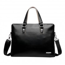 Men's Fashion Business Briefcase Tote Durable Messenger Shoulder Bag BLACK