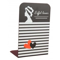 Creative Cute Bookends Book Folder Fashion Stripe Premium Tall Bookends Black