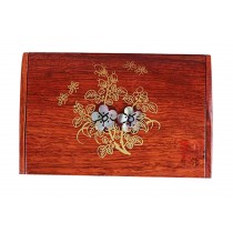 Chinese Style Wooden Card Holder Flower