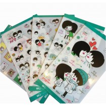 10 Sheets Decorative Stickers Set for Diary Book Photo Album,Random Style
