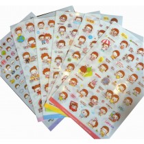12 Sheets[momo Girl] Decor Stickers Diary Scrapbook Album Stickers
