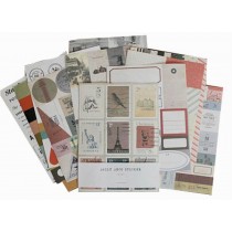 24 Sheets Diary Scrapbook Album Decorative Stickers, Random Style