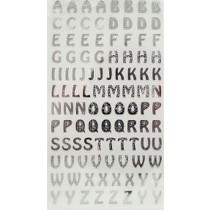 Set of 5 Creative DIY Diary Scrapbook Stickers Decorative Stickers Silver Letter