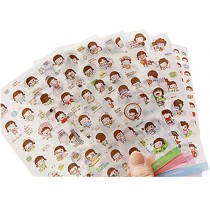 6 Sheets Diy Lucency Diary Stickers Children Stickers Pupils Stickers