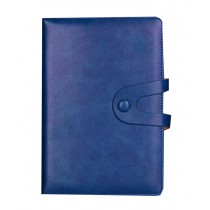 Simple Classic Notepad PU-Leather Cover Notebook Business Office Stationery BLUE