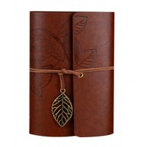 Creative Retro Travel Diary Soft Cover Notebook Loose-leaf Notebook, Dark Brown