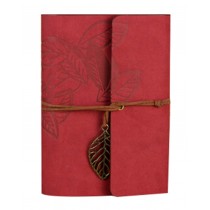 Creative Retro Travel Diary Soft Cover Notebook Loose-leaf Notebook, Dark Red