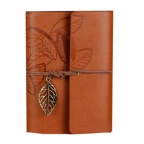 Creative Retro Travel Diary Soft Cover Notebook Loose-leaf Notebook, Light Brown