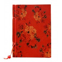 Retro Classic Kraft Notebook Graffiti Book Diary Business Notebook Flowers Red
