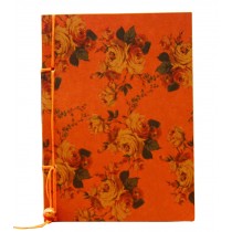 Retro Classic Kraft Notebook Graffiti Book Diary Business Notebook Flower Orange