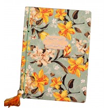 Retro Classic Kraft Notebook Graffiti Book Diary Business Notebook Flower Green