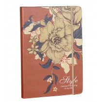 Vintage Creative Notebook Diary Business Notebook Flowers Red