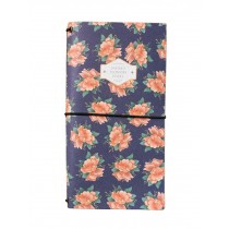Lovely Creative Notebook Diary Business Notebook Travel Note Flowers Navy