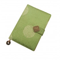 Durable Classic Notebook Retro Writing Brocade Cover Notebook Great Gift Green