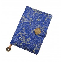 Durable Classic Notebook Ancient Dragon Brocade Cover Notebook Great Gift Blue