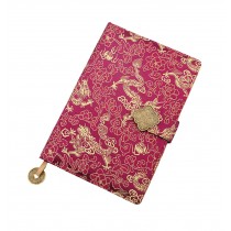 Durable Classic Notebook Ancient Dragon Brocade Cover Notebook Great Gift Purple