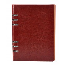 A5 Loose-Leaf Notebook Folder Diary Hand Books Business Notebook Wine Red