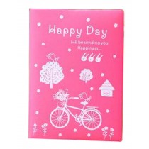 A6 Cartoon Creative Notebook Diary South Korea Stationery Color Page Book Red