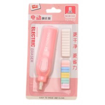 Functional Electric Refillable Eraser with Refills School/Office Supply, Pink