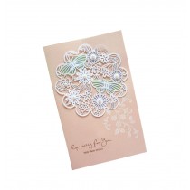 Set of 5 Lovely Creative Greeting Card Elegant Festival Card With Envelope Pink