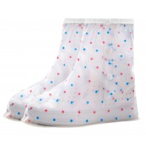 Practical Waterproof Shoe Covers Rain Boots Set Non-slip Shoe Care, White