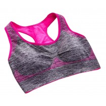 Vest With A Chest Pad Yoga Underwear No Rims Sports Bra Rose Red
