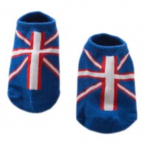 2-Pack Fashion Anti-slip Cotton Ankle Socks for Baby 2-4 Years [the Union Jack]